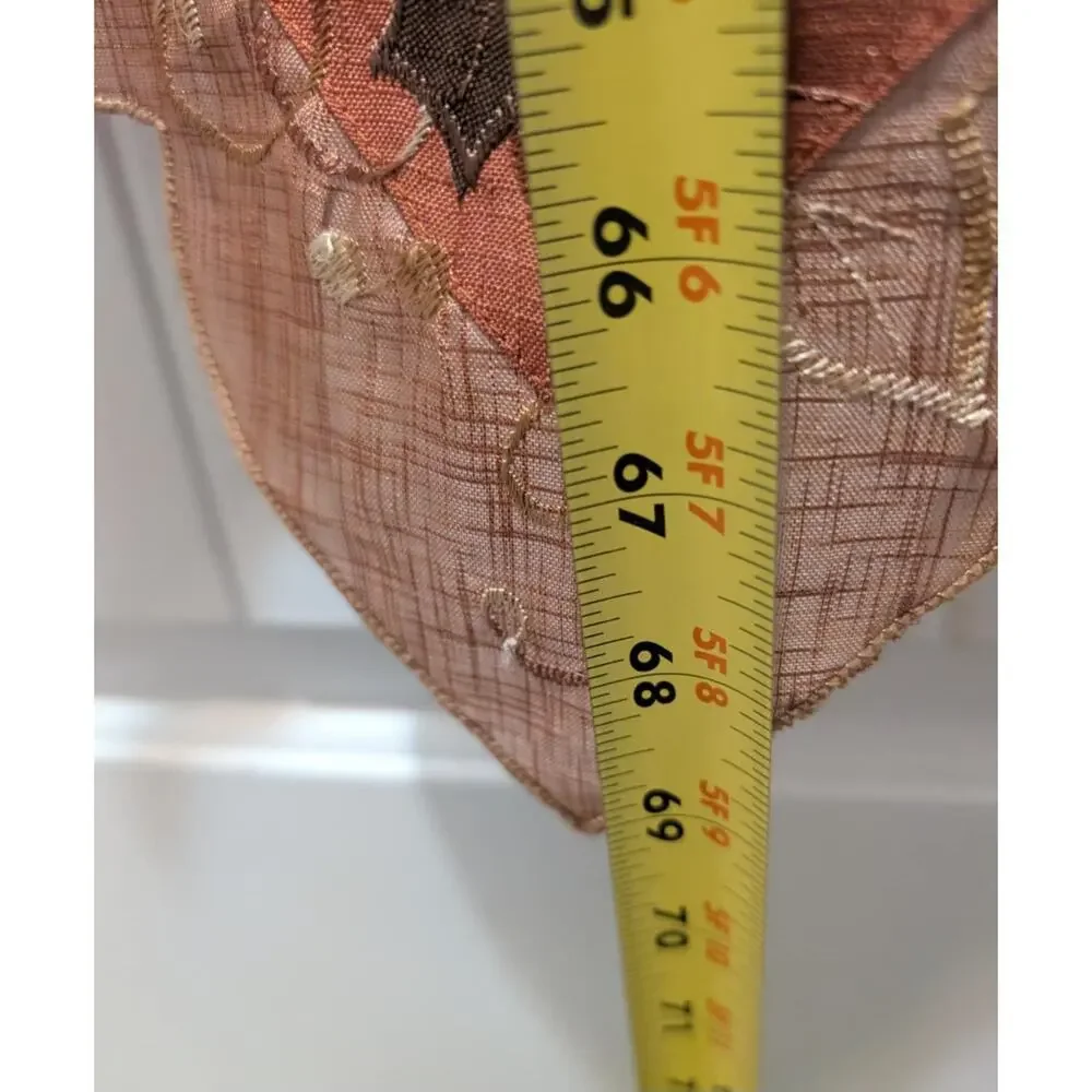 Vintage Autumn Fall Leaves Embroidered Table Runner Thanksgiving 69
